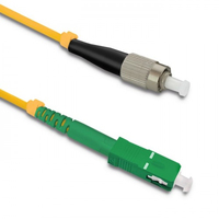 Qoltec 54312 fibre optic cable 15 m SC FC G.652D Yellow