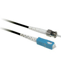 C2G 3m SC/ST Plenum-Rated 9/125 Simplex Single Mode Fiber Patch Cable Glasfaserkabel Schwarz
