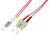 LogiLink 3m LC-SC cavo a fibre ottiche OM4 Rosa