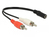 DeLOCK 85806 Audio-Kabel 0,2 m 2 x RCA 3.5mm Schwarz, Rot, Weiß