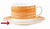 Kaffeeuntertasse 14 cm aus Opalglas Form BRUSH - Orange von Arcoroc
