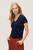 Damen V-Shirt Stretch, tinte, 2XL - tinte | 2XL: Detailansicht 7