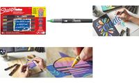 Sharpie Brush Marqueur créatif, pointe pinceau, blister de 5 (5050571)