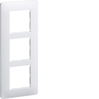 Essensya plaque 3 postes verticale entraxe 57mm, Blanc (WE407)