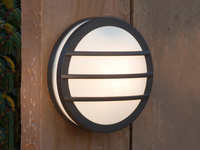 Moderne Außenleuchte SEINE mit LED, Ø 26 cm, Druckguss Aluminium, IP54