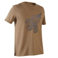 Men's Hunting Short-sleeved T-shirt - 100 Predrix Beige - S