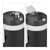 Relaxdays Trinkflasche, 2 Liter Wasserflasche mit Griff, unterwegs, Sportflasche, BPA-frei, auslaufsicher, schwarz/grau