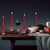 Relaxdays Stabkerzenhalter Glas, 6er Set, geschwungene Kerzenständer für Stabkerzen, H x D: 5,5 x 5,5 cm, transparent