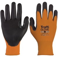 Handschuh Traffi Glove ORANGE, TG 3140, Morphic, Gr. 9, (Cut Level 3), MicroDex Ultra - Beschichtung