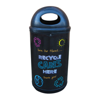 Classic Recycling Bin - 90 Litre-Plastic Liner-Cans