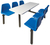 Standard Canteen Furniture - 6 Seater - Freestanding - Black (15 working days)