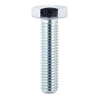 TIMCO M10 x 35mm Hexagon Head High Tensile Zinc Set Screw Grade 8.8 Qty 100