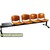 Panca 4 posti attesa Unisit Dado D54PT con tavolino - rivestimento Eco arancione - D54PT/EA