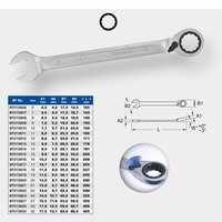 Brilliant Tools BT013817 Ratschenringschlüssel, umschaltbar, 17 mm