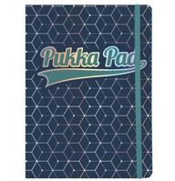 Pukka Pad Glee A5 Casebound Card Cover Journal Ruled 96 Pages Dark Blue (Pack 3)