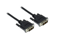Anschlusskabel DVI-D 18+1 Stecker an Stecker, schwarz, 5m, Good Connections®