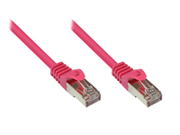 RNS® Patchkabel mit Rastnasenschutz, Cat. 5e, SF/UTP, PVC, 100MHz, magenta, 1,5m, Good Connections®