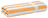 Wellnesstuch Valencia Streifen; 100x200 cm (BxL); bernstein/weiß