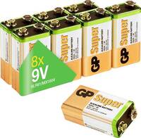 GP Batteries Super 9V-os elem Alkáli mangán 9 V 8 db