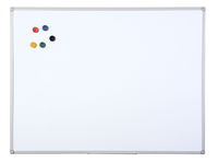 Bi-Office Maya Non Magnetic Melamine Whiteboard Grey Plastic Frame 1200x1800mm