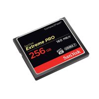 Extreme PRO, CF, 256GB Extreme PRO, 256GB, 256 GB, CompactFlash, 160 MB/s, 140 MB/s, Black