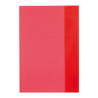 Hefthülle, rechts und links, A5, PP, genarbt, 90 my, transparent rot