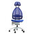 Designerskie obrotowe krzesło biurowe, z zagłówkiem i oparciem siatkowym
