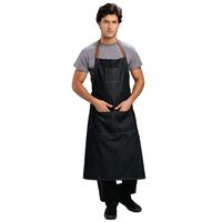 Chef Works Urban Unisex Bib Professional Apron in Black Size 1005x890mm