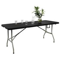 Bolero Folding Table with a Carry Handle - Space Saving Design - 6ft