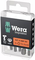 Bit Impaktor 1/4" DIN 3126 E6,3 T25x50mm 5er Pack Wera