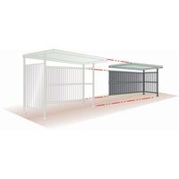 Traditional cycle shelters - extension bay - 3000mm wide open back - painted