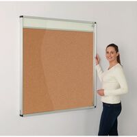 Tamperproof noticeboard with header