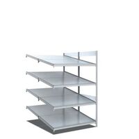 Kanban shelving - rear and front shelf inclined