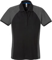 Acode Poloshirt Damen 7651 PIQ schwarz/grau Gr. S