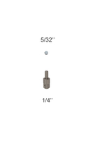 Adapter für Drehmomentprüfgerät, 6.3mm (1/4") M auf 4mm (5/32") M, L=155mm