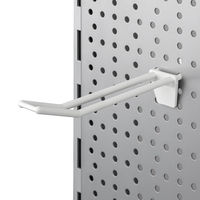 Product Hook / Cantilever Pegwall Hook System / Pegboard Plastic Double Hook "DKS" | 140 mm 100 mm