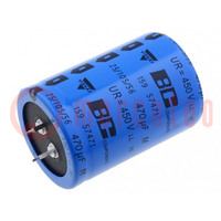 Capacitor: electrolytic; 470uF; 450VDC; Ø35x50mm; ±20%; -40÷105°C