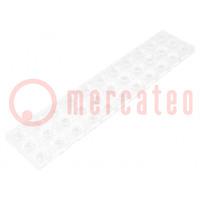 Lente per LED; rettangolare; plexiglass PMMA; trasparente