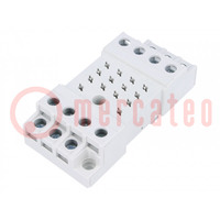 Socket; PIN: 14; 10A; 250VAC; for DIN rail mounting; Series: R15