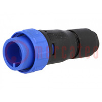 Connector: circular; plug; male; PIN: 3; w/o contacts; for cable