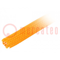 Polyester braid; ØBraid : 12.7mm; polyester; orange; -70÷125°C