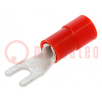 Tip: fork; M2,5; Ø: 2.6mm; 0.25÷1.5mm2; crimped; for cable; tinned
