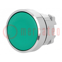Switch: push-button; 22mm; Stabl.pos: 2; green; none; IP66; flat
