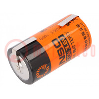 Batterij: lithium; 3,6V; C; 6000mAh; Ø26x50,9mm; soldeerplaatjes