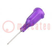 Needle: steel; 0.5"; Size: 21; straight; 0.51mm; Mounting: Luer Lock