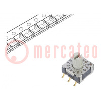 Conmutador de código; HEX/BCD; Pos: 16; SMT; Rcontactor max: 80mΩ