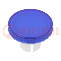 Actuator lens; 22mm; 61; blue,transparent; plastic; Ø19.7mm