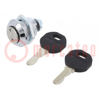 Lock; cast zinc; 10mm; Body: black