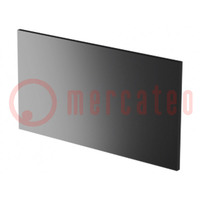 Hátsó panel; Panel színe: fekete; UL94V-0; Panel anyag: PVC