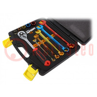 Wrenches set; socket spanner,combination spanner; 12pcs.